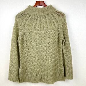 Vtg Womens Sweater Sz M Scandi Cottage Fairy Grunge Boho Cable Knit 
Earthy